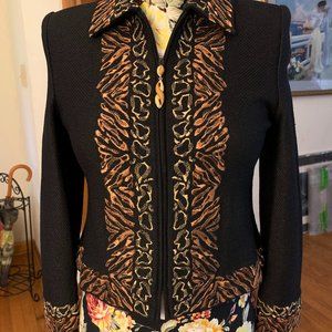 Like New Animal Print St John Jacket
